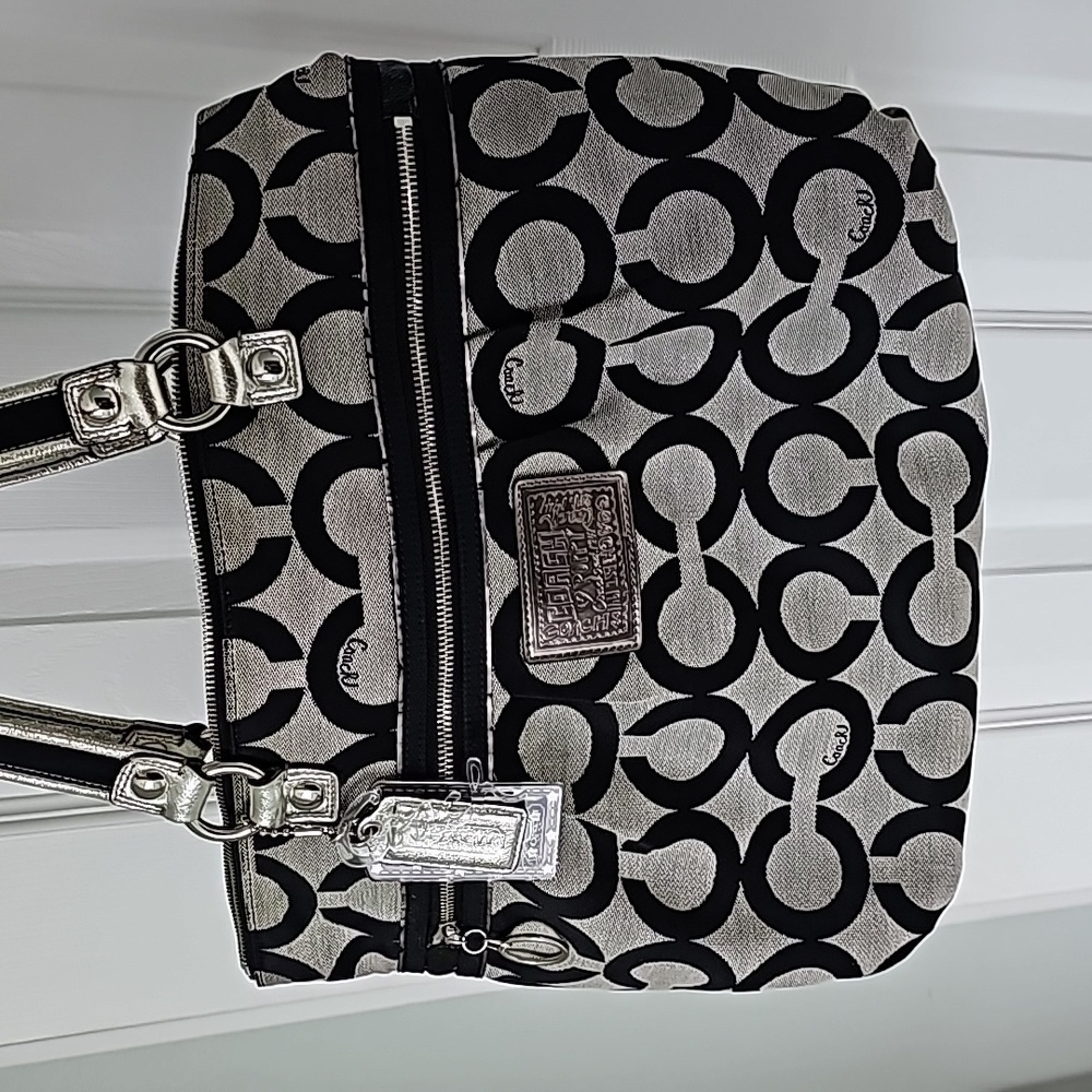 Coach Poppy Op Art Glam Tote Bag Model 15331